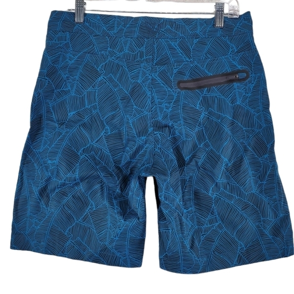 Mack Weldon Swim Trunks Hybrid Shorts Mens 31/32 Blue Wave Surf Stretch (33x8) - Picture 14 of 14